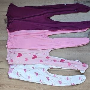 6-12M Kyte Baby Zippered Footie Bundle In Pink